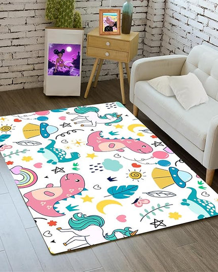 Dinosaur Rugs for Boys Bedroom - Dinosaur Room Decor for Boys Kids Area Rug Dinosaur Rug Boys Rugs for Bedroom Dinosaur Carpet Rugs Kids Play Rugs Cute Cartoon Dinosaur Decor,2'×3' - LeafyLoom