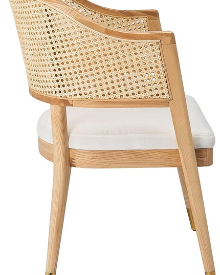 Safavieh Couture Home Collection Rogue Natural Rattan Living Room Dining Accent Chair (Fully Assembled) SFV4106B - LeafyLoom