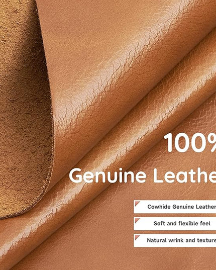 79" Genuine Leather Sofa, Top-Grain 3 Seater Leather Couch, Mid-Century Modern Upholstered Sofa for Living Room Bedroom Apartment Office, Cognac Tan - LeafyLoom