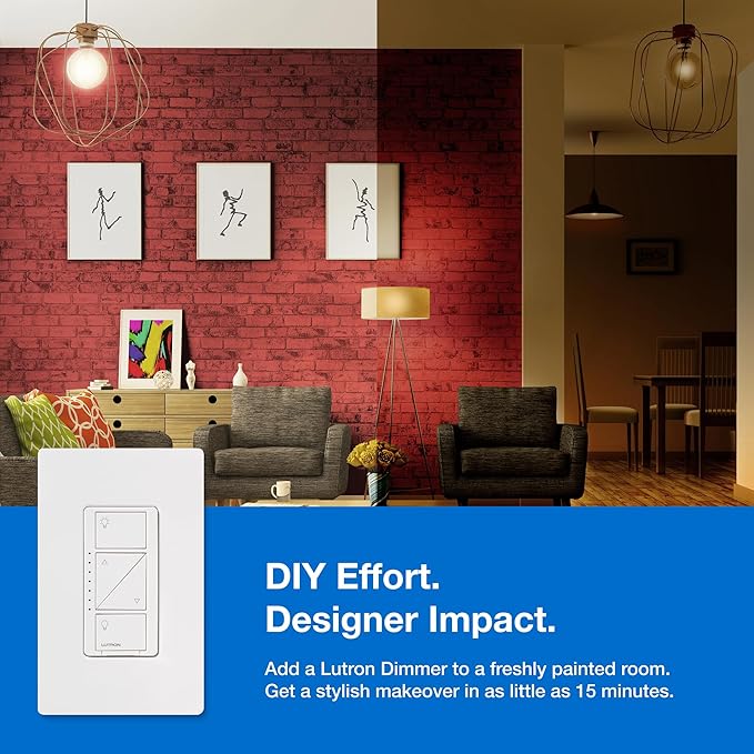 Lutron Caseta Original Smart Dimmer Switch Kit, 2 Dimmer Switches, 2 Wall Plates, 2 Remotes, 2 Pedestals, and Smart Hub, Works with Alexa, Apple Home, Google Home, 3Way, 150W, No Neutral, P-BDG-PKG2W Lutron