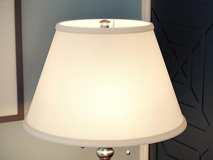 Kenroy Home 30438BS Spyglass Traditional Floor Lamp, Brushed Steel, 59.5 Inch Height, 17 Inch Width, 17 Inch Depth - LeafyLoom