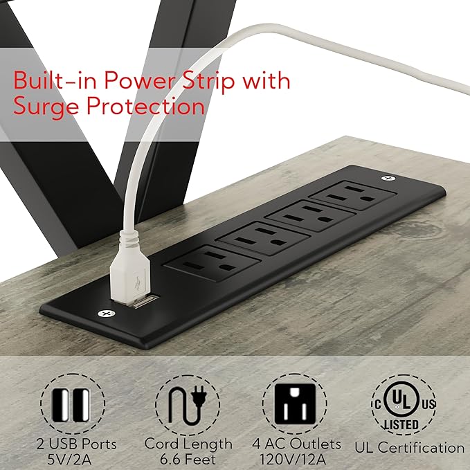 Yusong 65 inch LED TV Stand, Entertainment Center Gaming TV Table with Outlets, Up to 65" Media Console for Living Room, 29+DIY Dynamic RGB Modes, Greige and Black - LeafyLoom