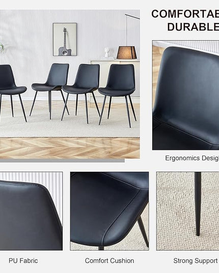 NicBex Haerin-SD-00316-LWJ Dining Chairs, 19.6"x18.5"x32.6", Black - LeafyLoom
