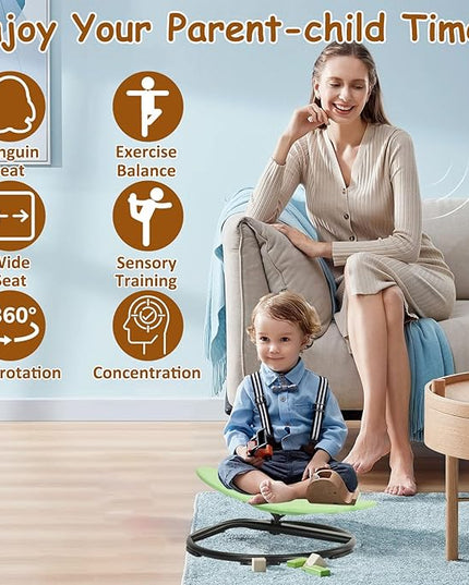 Kids Sensory Spinning Chair, Autism Kids Swivel Chair, Kids Sit and Spin Chair Sensory Toy, Improve Physical Coordination Wobble Chair for Kids, Kids Sensory Equipment for Boys Girls - LeafyLoom