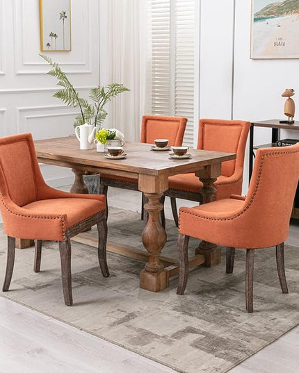 NicBex Haerin-SD-00086-LWJ Dining Chairs, 22.8"x20.8"x35.4", Orange - LeafyLoom