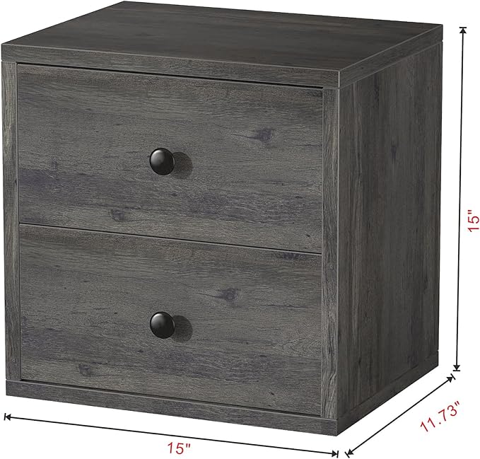 Magic DIY Cube Storage Organizer Stackable Cubes for Home Books Clothes Toys -Modular Cubby Storage System -Closet Organizer -Bookcase Closet (French Oak,Drawer Cube) - LeafyLoom