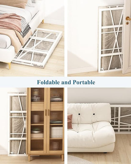 EMODA Folding Computer Desk 40 inch, No Assembly Needed Home Office Table Study Writing Gaming Desk, Beige - LeafyLoom