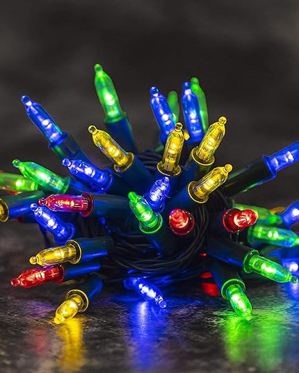 Dazzle Bright Christmas Mini String Lights, 4 Pack Total 64FT 200LED Batter Operated Waterproof Fairy Lights with 8 Modes for Xmas Indoor Outdoor Yard Garden Holiday Decorations (Multi-Colored) DazzleBright