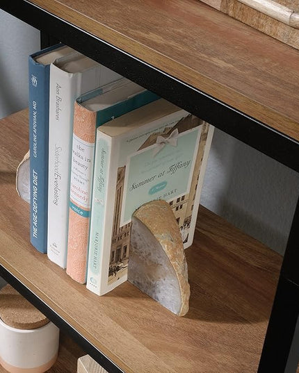 Sauder North Avenue Tall 4-Shelf Bookcase/ Book shelf, Sindoori Mango finish - LeafyLoom