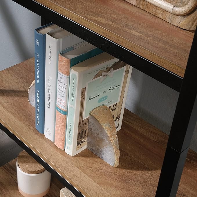 Sauder North Avenue Tall 4-Shelf Bookcase/ Book shelf, Sindoori Mango finish - LeafyLoom