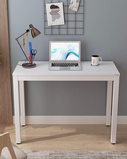 Need Small Computer Desk - 39 3/8'' Inches Heavy Duty Writing Desks, Simple Laptop Corner Table for Home Office,Dormitory AC3DW10060 - LeafyLoom