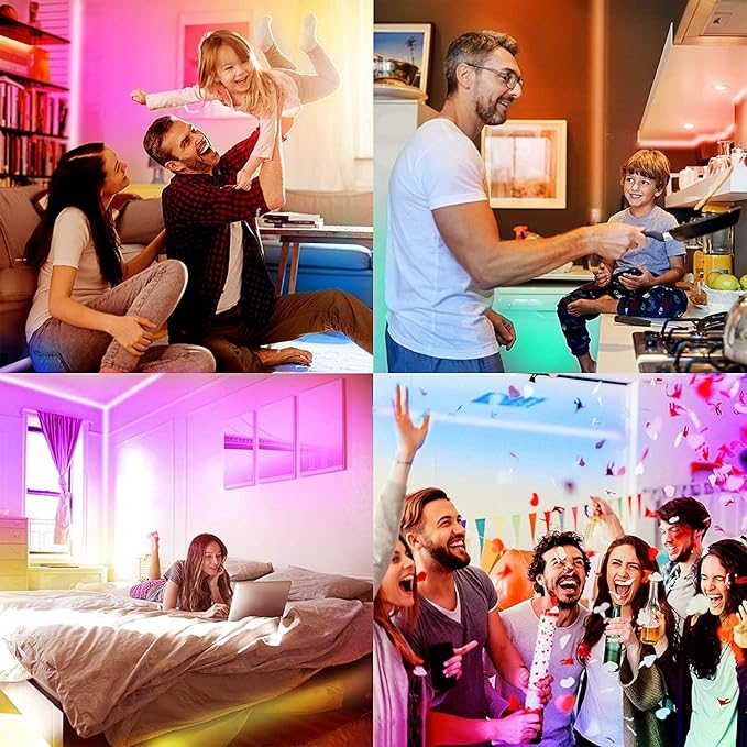 DAYBETTER Smart WiFi Led Lights for Bedroom 150 ft, Tuya App Controlled Led Strip Lights, Compatible with Alexa and Google Assistant, Color Changing Led Light Strip with Remote for Room Party Kitchen DAYBETTER