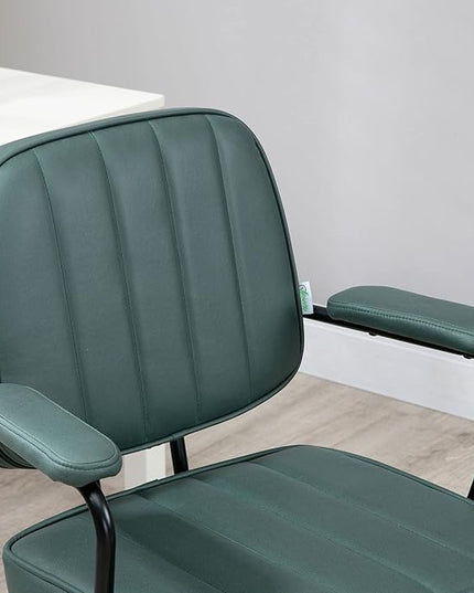Vinsetto Home Office Chair, Microfiber Computer Desk Chair with Swivel Wheels, Adjustable Height, and Tilt Function, Green - LeafyLoom