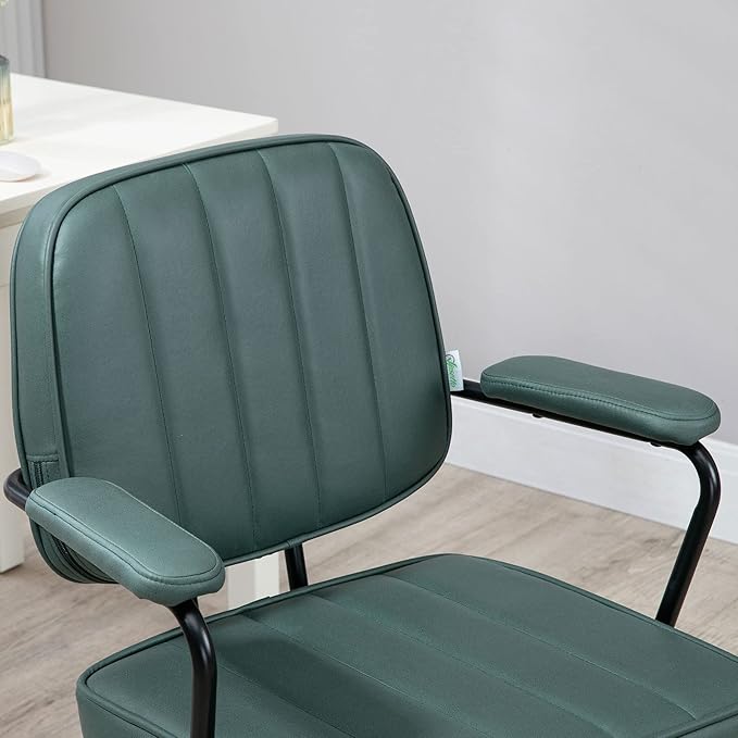 Vinsetto Home Office Chair, Microfiber Computer Desk Chair with Swivel Wheels, Adjustable Height, and Tilt Function, Green - LeafyLoom