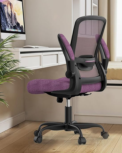 Office Chair, Ergonomic Desk Chair with Adjustable Lumbar Support, High Back Mesh Computer Chair with Flip-up Armrests-BIFMA Passed Task Chairs, Executive Chair for Home Office - LeafyLoom
