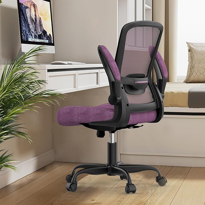 Office Chair, Ergonomic Desk Chair with Adjustable Lumbar Support, High Back Mesh Computer Chair with Flip-up Armrests-BIFMA Passed Task Chairs, Executive Chair for Home Office - LeafyLoom