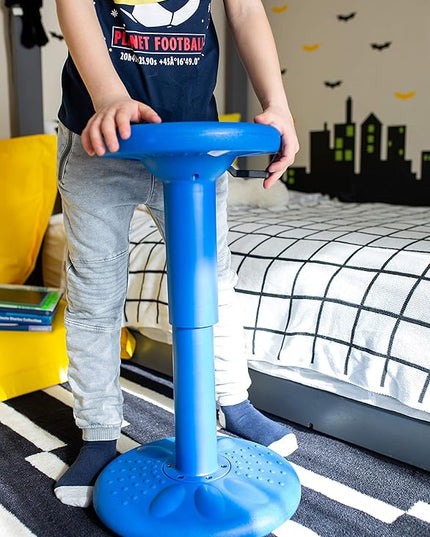 Studico ActiveChairs Adjustable Wobble Chair, Flexible Classroom Seating improves Focus, Posture & Helps ADHD/ADD. Classroom Stools, Active Wobble Chairs, Adjusts from 16.65" to 23.75" Ages 13-18 Blue - LeafyLoom