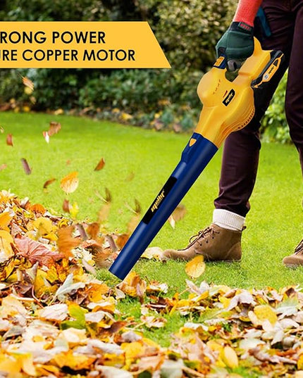 Cordless Leaf Blower, Mellif for 20V Max Lithium Battery (Battery NOT Included) Handheld Electric Jobsite Air Blower 100CFM 110MPH Powerful for Lawn Care | Snow Blow | Yard Clean - LeafyLoom