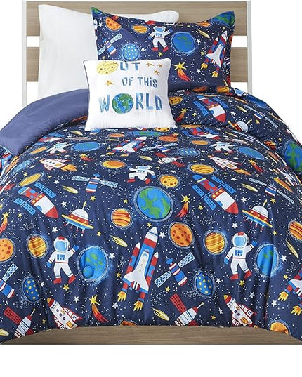 Mi Zone Kids Nash Printed Comforter Set, Full/Queen, Multi 4 Piece - LeafyLoom