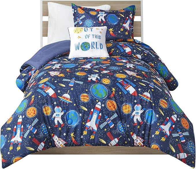 Mi Zone Kids Nash Printed Comforter Set, Full/Queen, Multi 4 Piece - LeafyLoom
