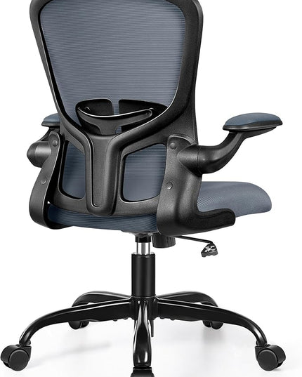 FelixKing Office Chair, Ergonomic Desk Chairs with Wheels Home Mesh Chair Adjustable Lumbar Support and Height, Ergo Chair for Working Gaming Use (Dark Gray) - LeafyLoom