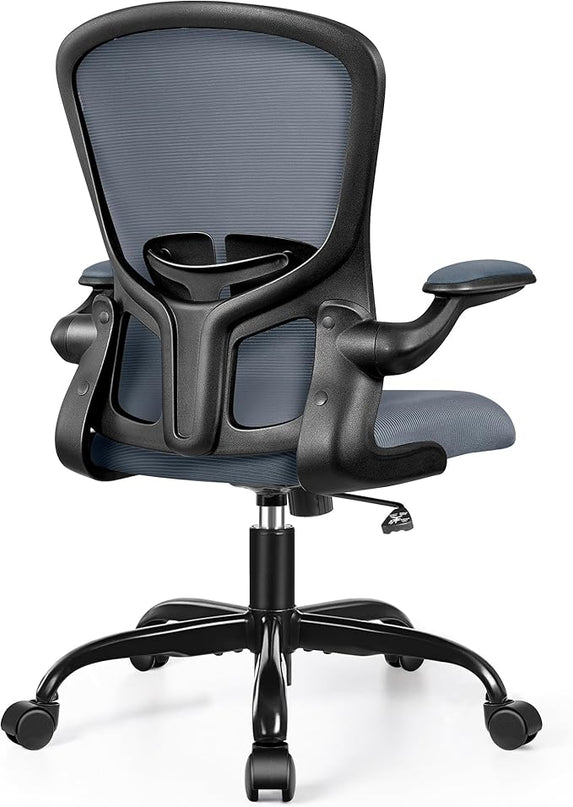 FelixKing Office Chair, Ergonomic Desk Chairs with Wheels Home Mesh Chair Adjustable Lumbar Support and Height, Ergo Chair for Working Gaming Use (Dark Gray) - LeafyLoom
