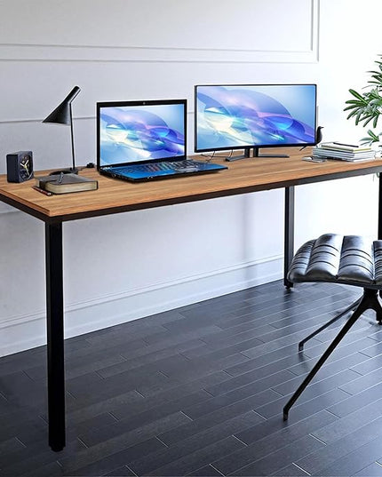 Simple and Sturdy 36X72 inches Computer Desk - Perfect for Work and Study, Multi-Purpose Table for Writing, Dining, and Workstation - LeafyLoom