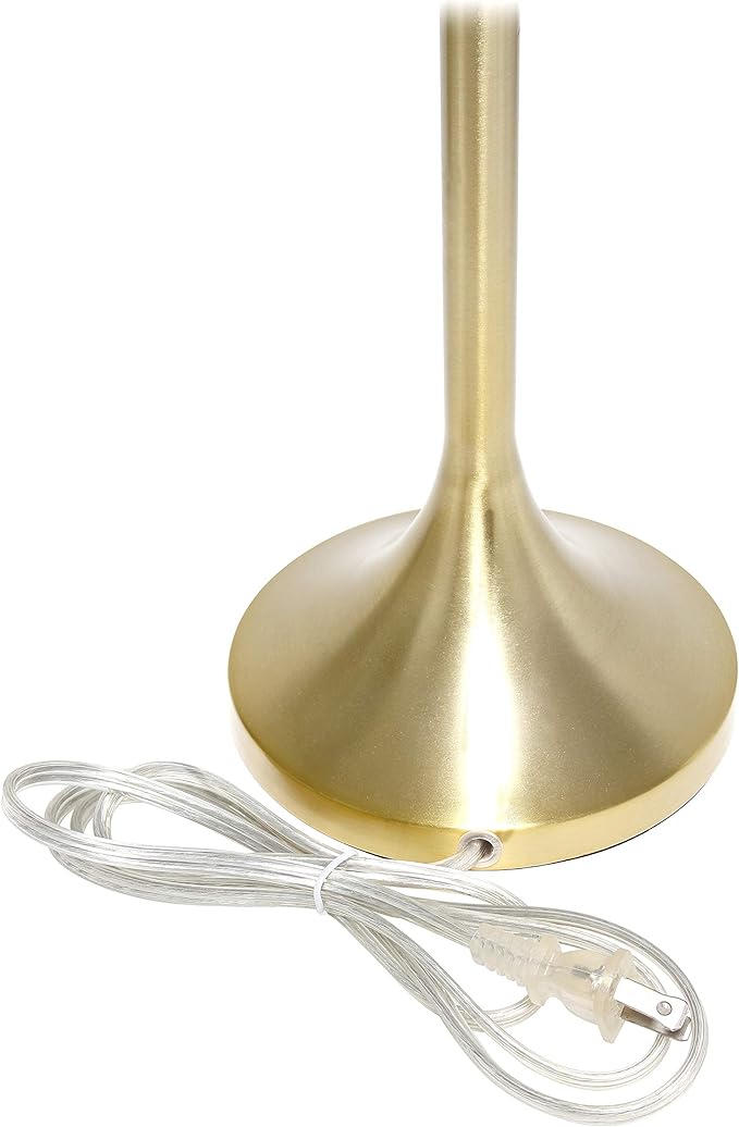 Simple Designs LT1076-GDB Gold Tapered Table Lamp with Black Fabric Drum Shade (Pack of 4) - LeafyLoom