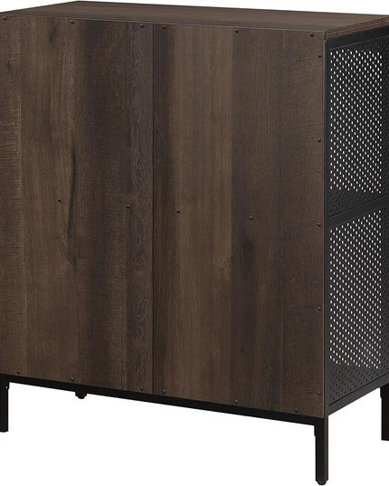 OSP Home Furnishings Ace Contemporary Modern Storage Cube Bookcase, 4 Cubes, Ozark Ash Finish - LeafyLoom