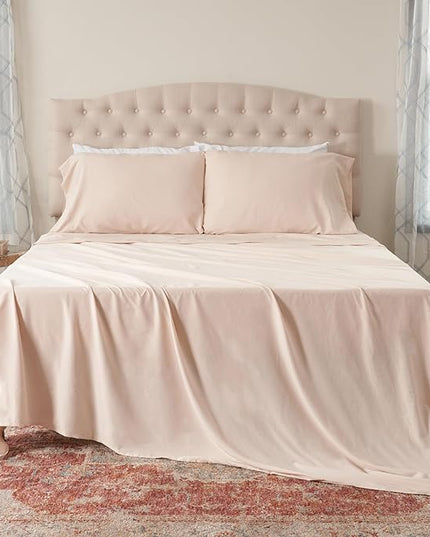 Northwest Ashford Home Essentials Bedding, 3 Piece Twin Size Sheet Set, Sand Dollar Taupe - LeafyLoom