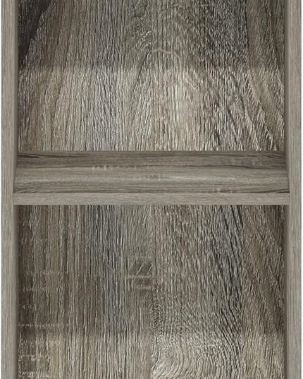Furinno Luder Shelf Bookcase with 1 Door Storage Cabinet, French Oak - LeafyLoom