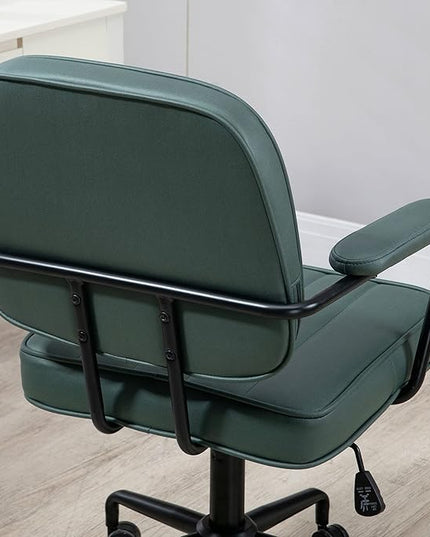 Vinsetto Home Office Chair, Microfiber Computer Desk Chair with Swivel Wheels, Adjustable Height, and Tilt Function, Green - LeafyLoom
