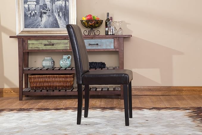 NicBex Haerin-SD-00161-LWJ Dining Chairs, 21"x16.5"x35.5", Brown - LeafyLoom