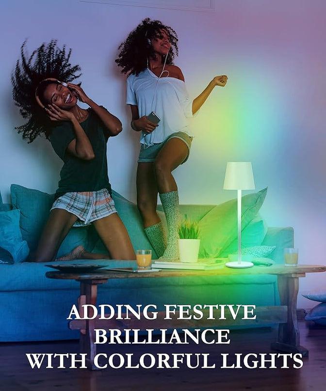 2-Pack RGB Cordless Table Lamp,RGB 8 Modes & Touch Control Rechargeable Battery Desk Lamp, IP54 Waterproof outdoor table lamp for Bedroom/Outdoor/Restaurant/Camping/Bars(White) - LeafyLoom