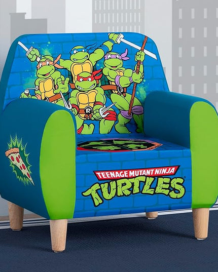 Delta Children Teenage Mutant Ninja Turtles Foam Chair for Kids, Green - LeafyLoom