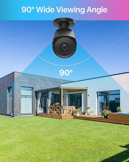 ZOSI 1080p HD-TVI Home Security Camera with Audio,Built-in Mic,Night Vision,1920TVL 2MP Outdoor CCTV Cam Only Compatible with ZOSI 3K Lite Analog DVR ZOSI