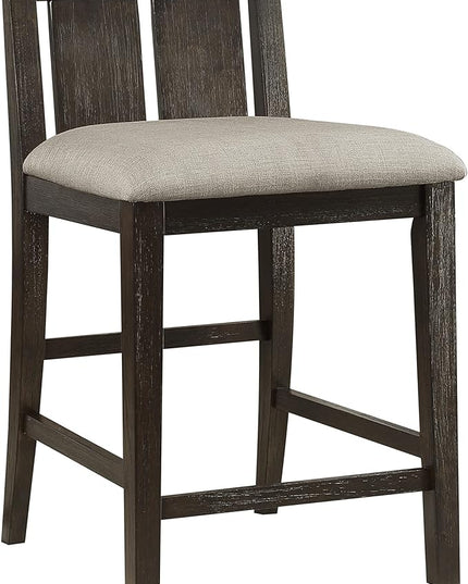 NicBex Small Dining Table for 2 Dining Modern Table and Chairs 3-Piece Pack Counter Height Set Table with Display Shelf USB Ports and 2X Counter Height Chairs, Cherry - LeafyLoom