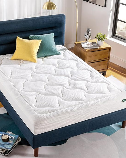 ZINUS 8 Inch Cloud Memory Foam Mattress, Full, Fiberglass Free, Pressure Relieving, Mattress in A Box, CertiPUR-US Certified, White - LeafyLoom