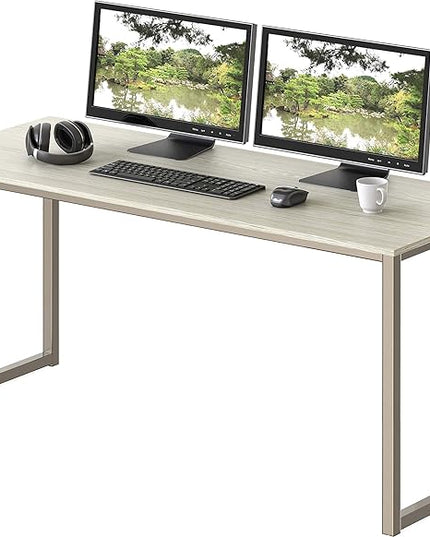 SHW Home Office 48-Inch Computer Desk, Maple - LeafyLoom
