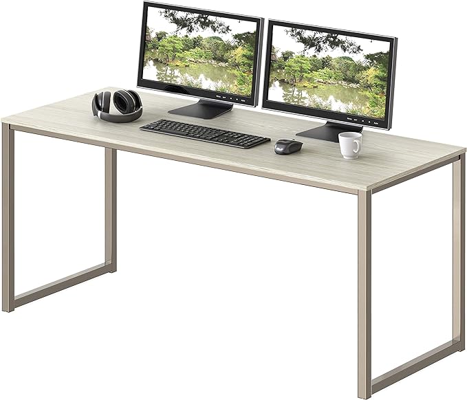 SHW Home Office 48-Inch Computer Desk, Maple - LeafyLoom