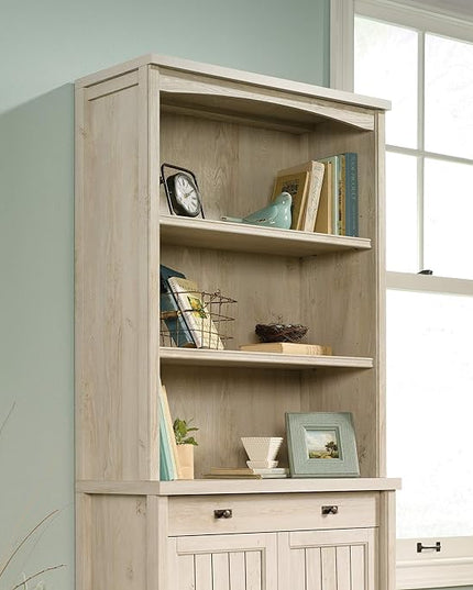 Sauder Costa Lateral File and Library Hutch Bundle, Chalked Chestnut - LeafyLoom