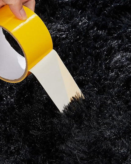 YOBATH Fluffy 8x10 Feet Area Rugs for Living Room Bedroom, Large Modern Soft Fuzzy Shaggy Carpet Shag Rugs Girls Boys Kids Nursery Dorm Room, Black - LeafyLoom