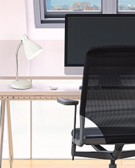 Newhouse Lighting Oxford White Metal Flexible LED Goose Neck Lamp for Desk or Table with 1 Free 6-Watt LED Bulb Included - LeafyLoom