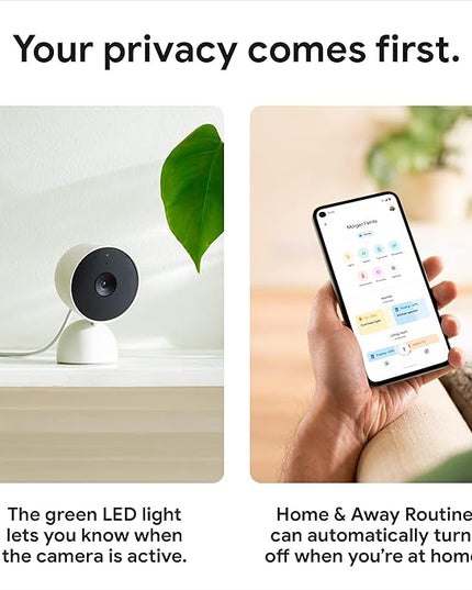 Google Nest Security Cam (Wired) - 2nd Generation - Linen, 1080p, Motion Only GoogleLLC
