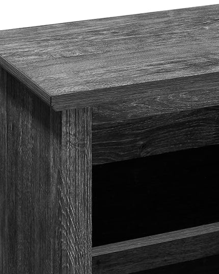 Rockpoint 70inch Classical TV Stand Storage Media Console Entertainment Center for TVs up to 80,Rustic Black - LeafyLoom