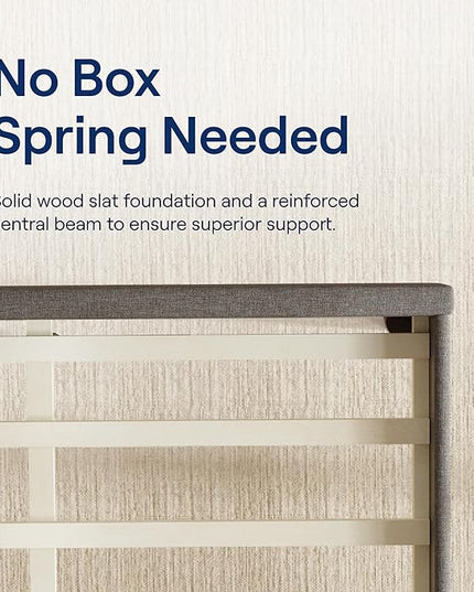 Nectar Premier Copper Cal King 14” Mattress with Bed Frame & Headboard - Grey - Medium Firm Gel Memory Foam - Triple Action Cooling - 365-Night Trial - Forever Warranty - Easy Assembly - 8” Legs - LeafyLoom