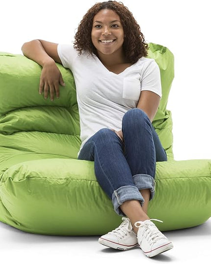Big Joe Roma Bean Bag Chair, Spicy Lime Smartmax, Durable Polyester Nylon Blend, 3 feet - LeafyLoom