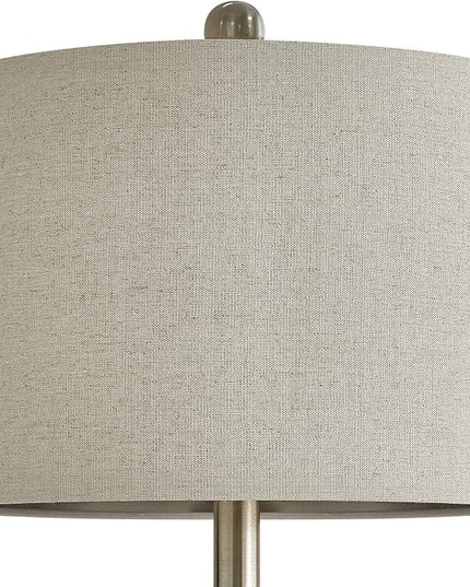 PORTRES 24" Farmhouse Ceramic Table Lamp Set of 2 for Bedroom Living room White Desk Decor Bedside Lamps for Study Room Office Dorm Modern Accent Nightstand Lamp End Table lamps - LeafyLoom