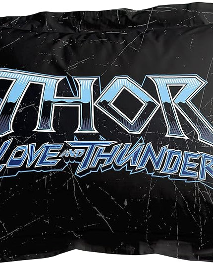 Jay Franco Marvel Comics Thor Mighty Twin Comforter & Sham Set - Kids Super Soft Bedding - Fade Resistant Microfiber (Official Marvel Product) - LeafyLoom