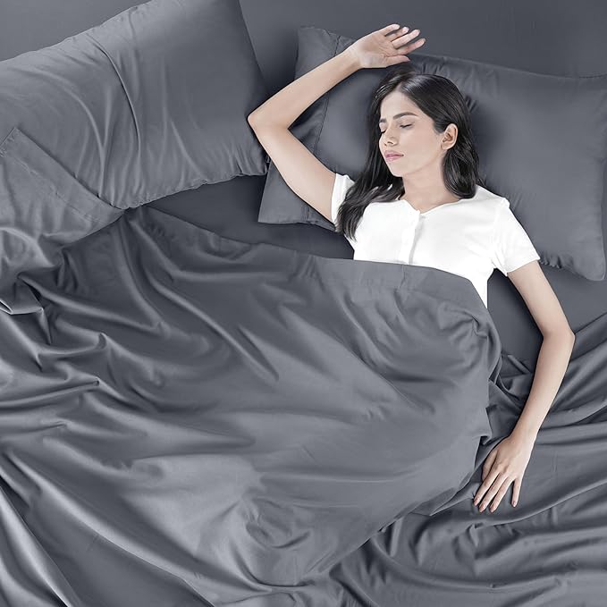 Utopia Bedding California King Bed Sheets Set - 4 Piece Bedding - Brushed Microfiber - Shrinkage and Fade Resistant - Easy Care (California King, Grey) - LeafyLoom